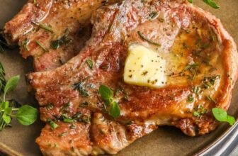 Pan Seared Pork Chops (with Homemade Herb Butter!)