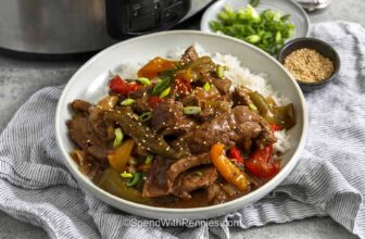 Slow Cooker Pepper Steak (Simple Prep!)